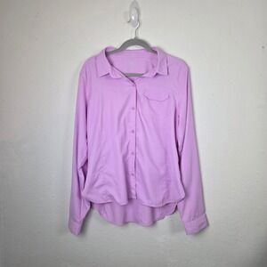 Rustic Ridge Women XL Pink Outdoor Button‎ Up Shirt Long Sleeve RRS85128